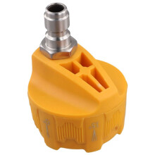 Buse de Nettoyeur Haute Pression Buses de Nettoyage Réglables Buse de Tuyau Réglable Adaptateur Mâle à Connexion Rapide Jaune