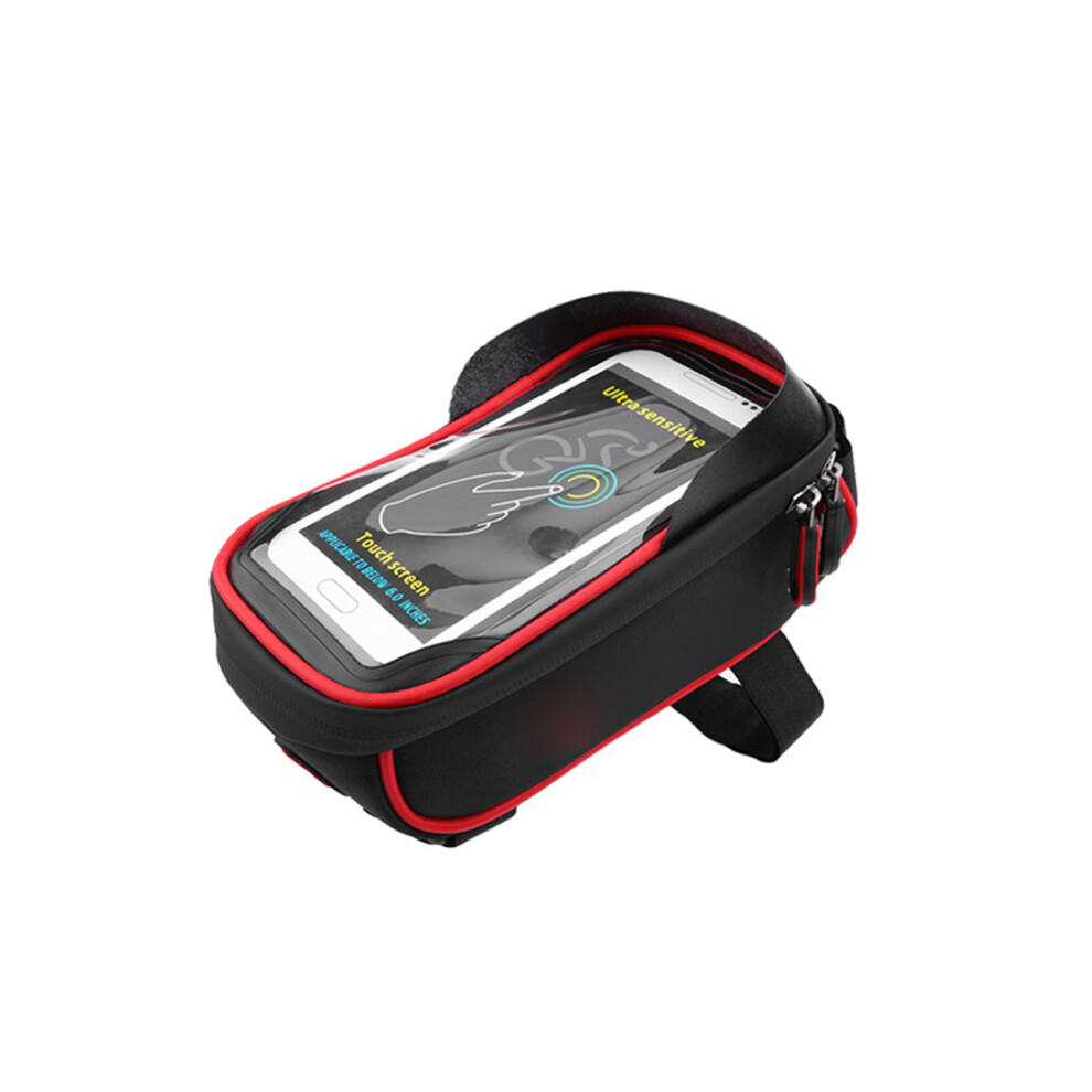 Bike Phone Holder Waterproof Frame Bag 360 Rotatable Bike Handlebar Mount Rainproof Bicycle Storage Case With Sensitive Touchscreen For Phones Up To 6 9463374475576