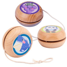 Wooden Yo-Yo, Classic Toys for Kids Development, Smooth Finish & Responsive Design, Enhance Motor Skills with Educational Tool for Fun Learning, L