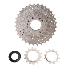 Bicycle Cassette For Mountain Bike, 9 Speed Compatible Aluminum Alloy Hollow Construction Freewheel Replacement With Noiseless Rotation Durable Rust R
