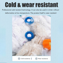 12 Pcs Pet Hair Remover Laundry Balls, PU Sponge, Blue & Orange