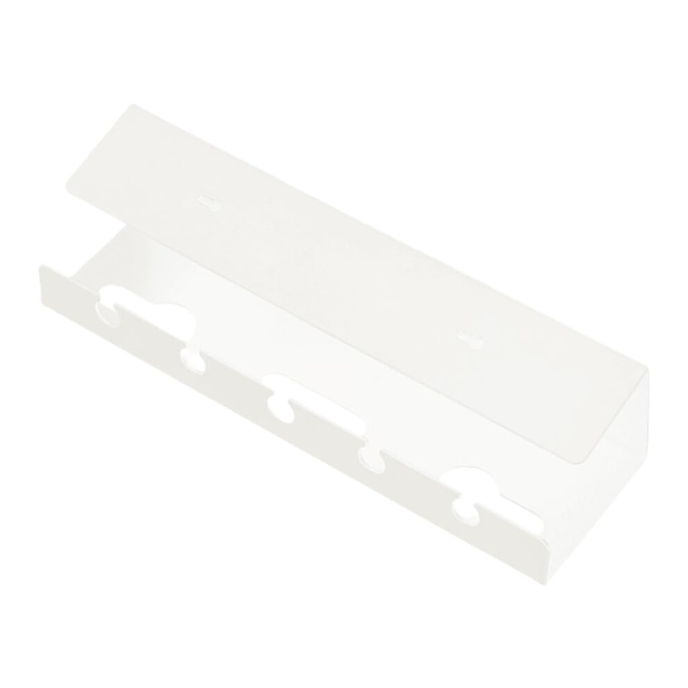 Under Desk Cable Management Tray With Clamp Nodrill Hidden Storage For Office White 9382693338204