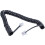 Replacement RJ9 4P4C Plug Coiled Stretchy Telephone Handsets Cable  Black 1
