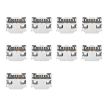 10 PeçAs Tipo B Micro-USB FêMea de 5 Pinos Conector de Soquete de Porta PeçAs de Reparo