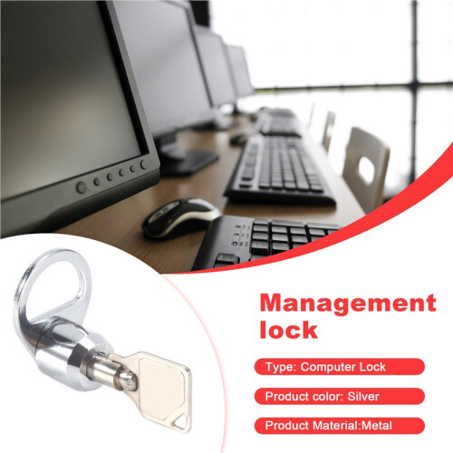 Desktop Computer Lock Computer Case Lock Anti-Theft Lock for Internet Cafe Office Management Lock 1