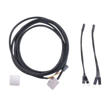Computer Desktop  PC Motherboard External Start Power /Off Button Extension Cable for DIY Button Silver