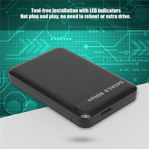 2,5 Polegadas USB3.0 SATA3.0 de Alta Velocidade 6Gbps Suporte para Gabinete de Disco Rígido Móvel 3TB UASP Gabinete de Disco Rígido 2