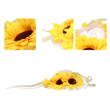 Sonnenblumen-Ringkissen für Hochzeitszeremonien,