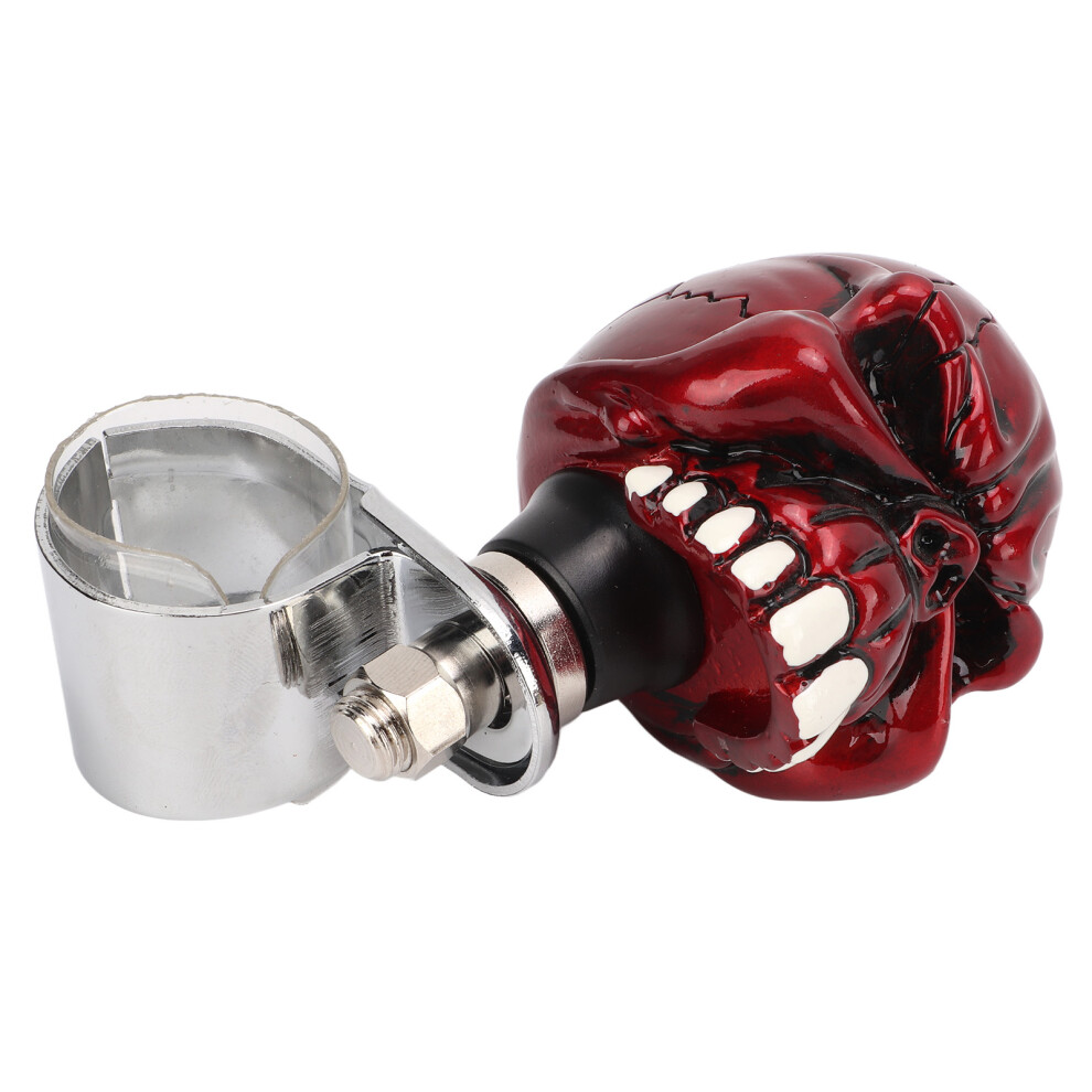 Skull Shape Steering Wheel Spinner Knob For Cars Trucks Boats 3Cm Fixing Red 9471375978514