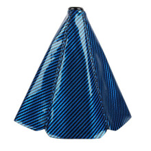 Cubierta de Puntada de Bota de Cambio Azul de Fibra de Carbono para Palanca de Cambios de Cubierta de Engranaje MT AT