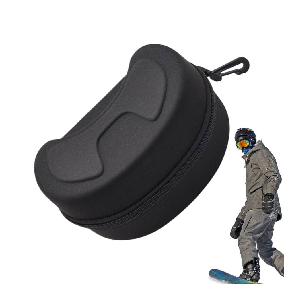 Hard Ski Goggles Case - Waterproof EVA Organizer for Snow Goggles, Medium Glasses Holder, Shockproof Zipper Box