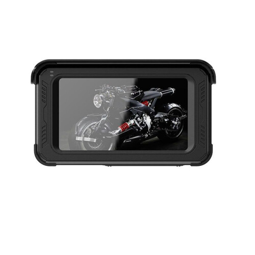 Motorcycle Waterproof Wireless Carplay Touch Screen Android Auto GPS Navigator Motorcycle Recorder,5 Inch,with 2 Cameras 2