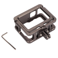 Action Camera Armor: Aluminum Protective Cage, Anti-Scratch Silicone Lens Cover, Expansion Adapter Mounts For DJI Osmo Action Series