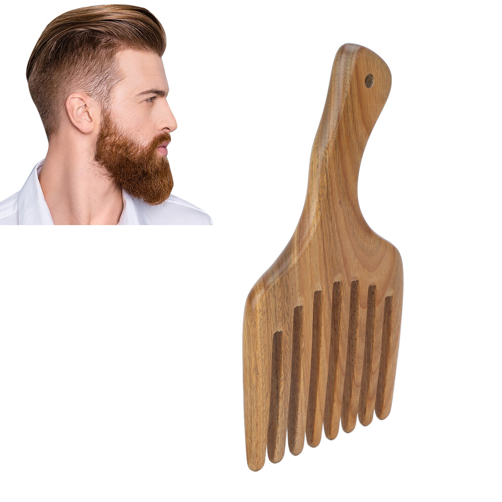 Unisex Sandalwood Wooden Comb - Anti Static Scalp Massage Coarse Teeth Barber