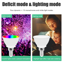 16-Color RGB Smart Bulb E14: 450lm Brightness Remote Eco-Friendly