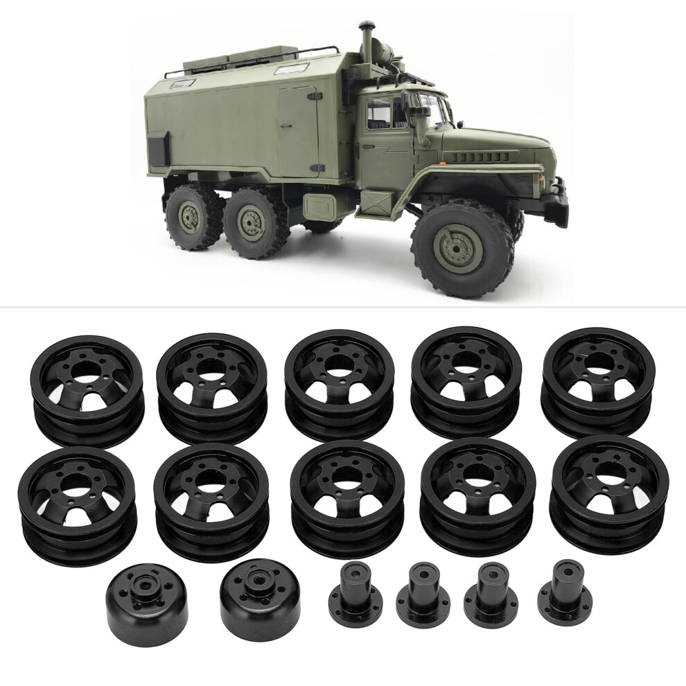 Aluminum Alloy Wheel Hub For Wpl B24 B36 1/16 6Wd Remote Control Vehicle Black 8401375985428