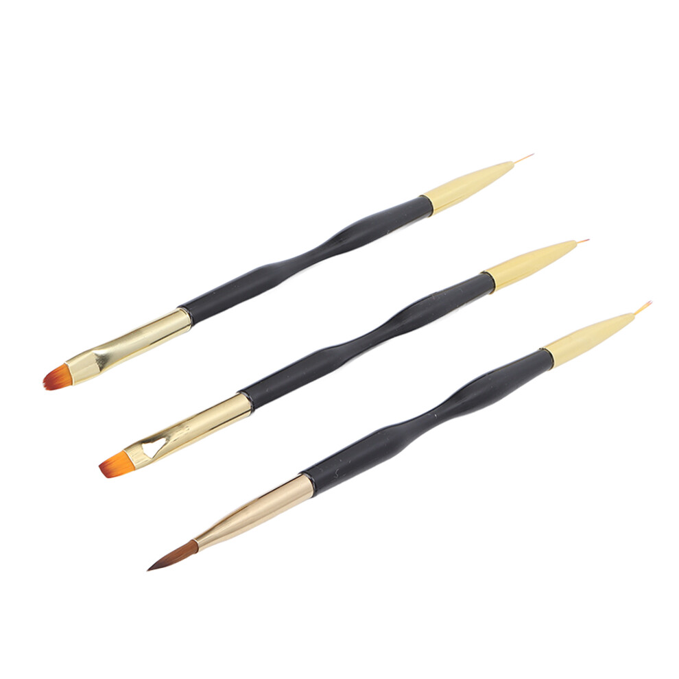3PCS Nail Art Brushes Set â Professional Home Salon Nail Drawing Liner Brushes