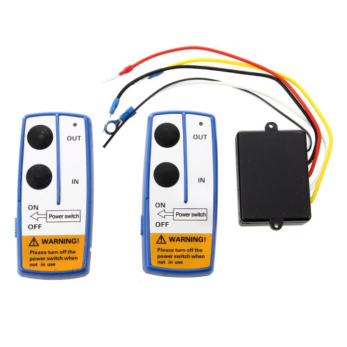 12V Wireless Winch Remote Control Kit with Long Range and Dual Controllers for Easy Operation