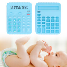 Himmelblauer weicher Silikon-Baby-Calculator-Beißspielzeug Für Säuglinge, Sensorisches Kaum Motiv