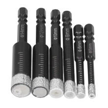 6Pcs Set Dry Diamond Drill Bits for Tile Marble Porcelain Ceramic Granite