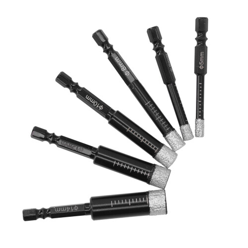 6Pcs Set Dry Diamond Drill Bits for Tile Marble Porcelain Ceramic Granite 2