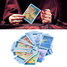 78 Stück Kupferstichpapier Meerjungfrauen-Tarotkarten für Spaß bei Wahrsagerei & Spielen