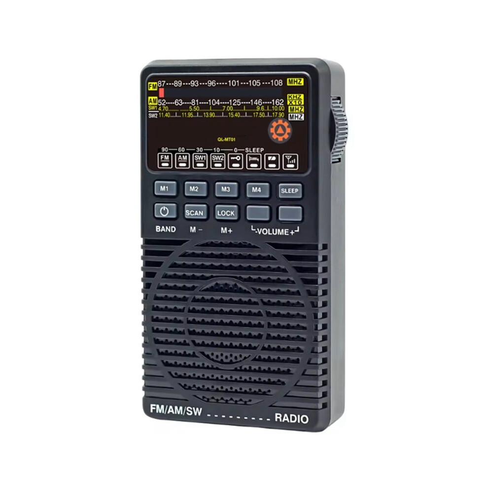 Portable Full-Band Fm/Am/Sw Pointer Dsp Radio Preset Stations 2W Speaker Indoor/Outdoor Ideal Gift For Seniors A 6033871057082