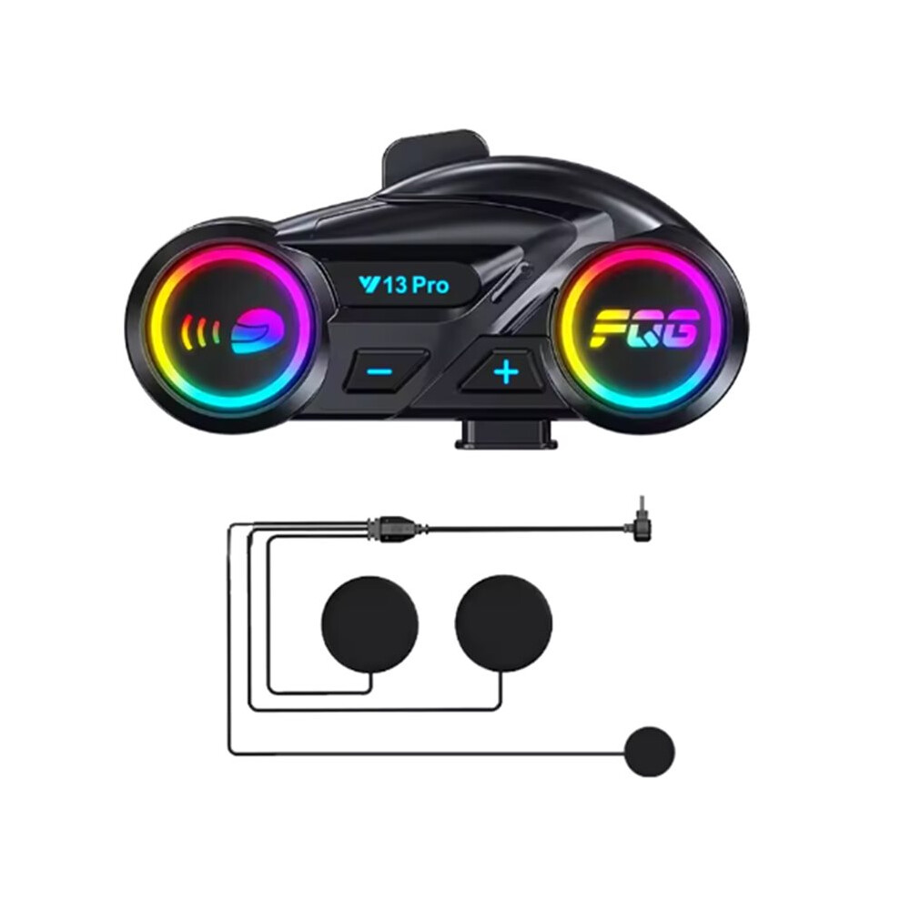 Y13 Pro Motorcycle Helmet Headset Intercom Distance 500M Chip V6.0 Stereo Fm Radio Mixing Music Share Soft Mic 6034191345583