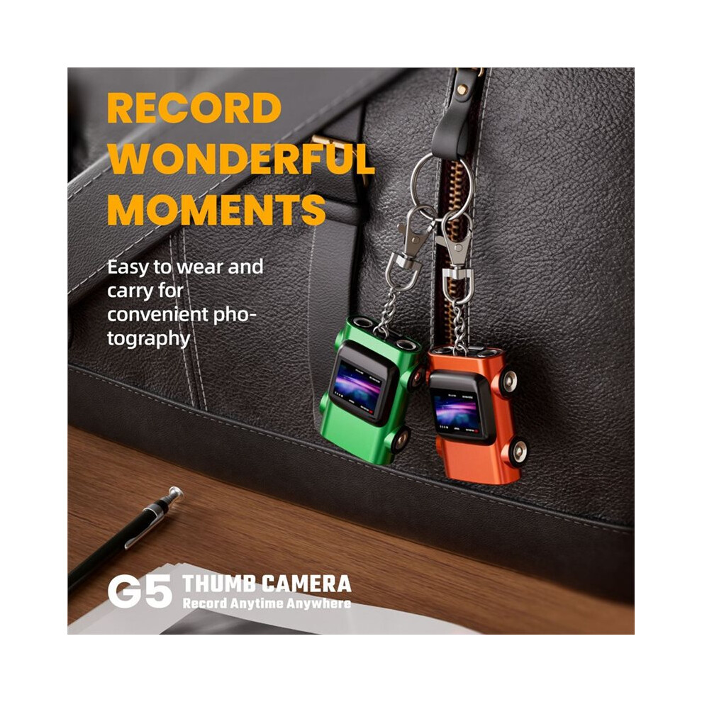 2K Keychain Thumb Camera Action Camera Retro Support Memory Card Camcorder Video Recorder Necklace Camera A Silver 6033836428315
