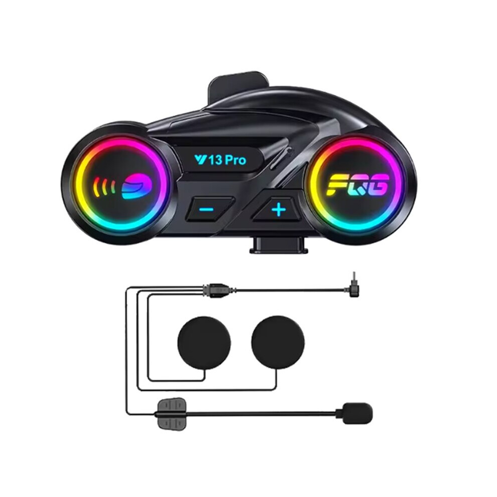 Y13 Pro Motorcycle Helmet Headset Intercom Distance 500M Chip V6.0 Stereo Fm Radio Mixing Music Share Hard Mic 6031637873143