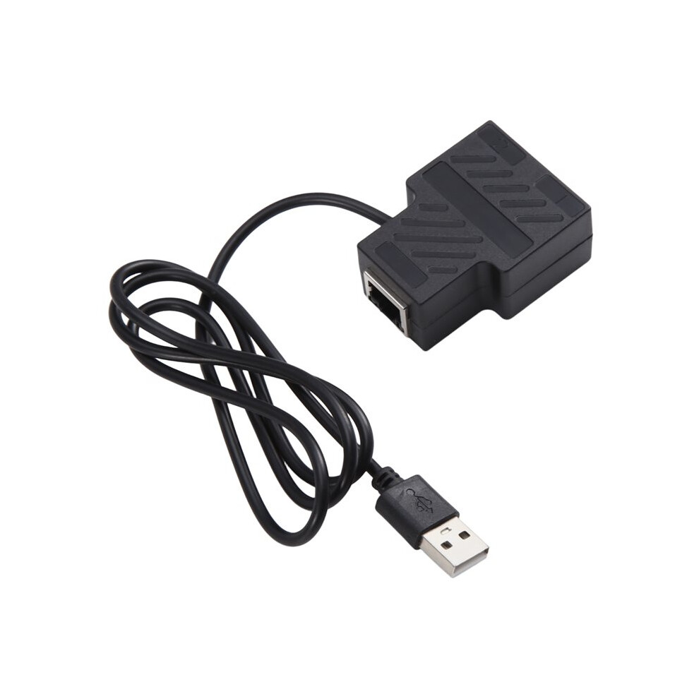 100Mbps Ethernet Splitter Adapter With Power Cable Rj45 Lan 1-In 2-Out Network For Router Pcs Networking 6031965848134
