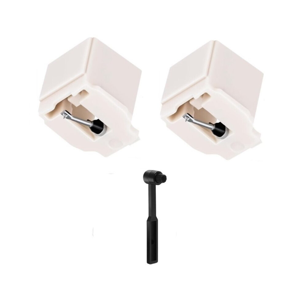 2Pcs Replace At3600l Needle For At91 Atn2001 Atn3600 Turntable+Brush Dynamic Magnetic Stylus White 6031760142703