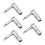 5Pcs Right Angle 6.35mm 1/4 Inch TS Mono Plug, Connector for Guitar, Speaker, Microphone Cable 1