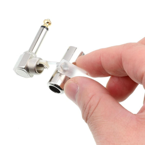 5Pcs Right Angle 6.35mm 1/4 Inch TS Mono Plug, Connector for Guitar, Speaker, Microphone Cable 2