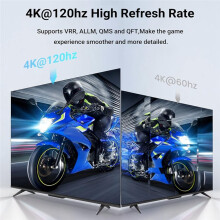 5 8K 60HZ -Compatible Supports 4K@120Hz, 8K@60Hz Ultra HD Switcher Splitter for PS5/4/3, TV Projector