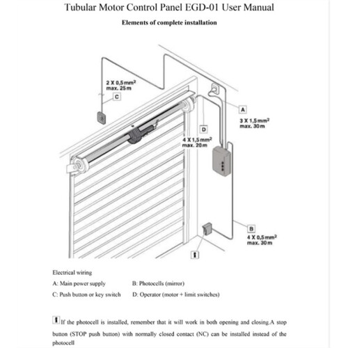 AC 220V Rolling Door Motor Control Panel , Central Motor Control Panel ,for Tubular Garage Roller Shutters 2
