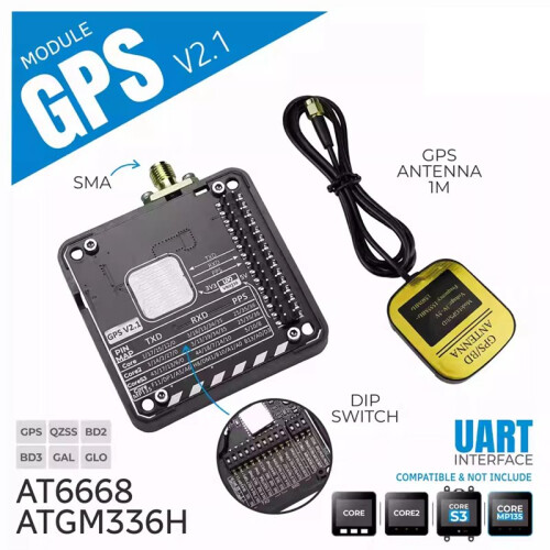 High-Performance Global Navigation Satellite System (GNSS) Global Positioning Module ATGM336H (V2.1 Version)with Antenna 2