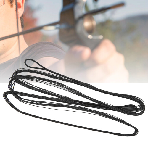 12 Strands Recurve Bow String Replacement, 62 Inches, Black