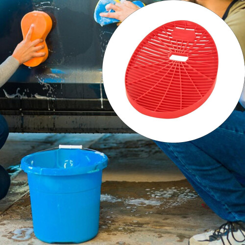 Car Wash Bucket Filter Red PP Plastic Insert for Grit Guard Scratch Universal Cleaning 2