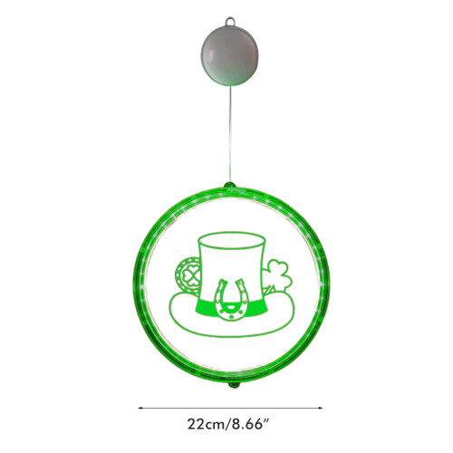 Διακοσμητικά παραθύρων Shamrock Window Decor St Patricks Day Διακοσμήσεις, Φώτα σιλουέτας με 1