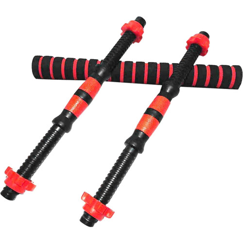 Weights Threaded Dumbbell Handles Set for Men, 40cm Adjustable Home Gym Barbell for Strength Training 1