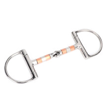 Durable Stainless Steel Bit Snaffle Horse Bit with Copper Rollers for Equestrian Riding, 5 Inch Size, Adjustable Fit