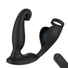 Anal Butt Plug Wireless Remote Control Silicone Prostate Massager with Ring 10 Speed Male Vibrator for Couples