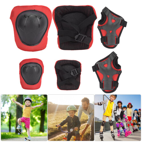 Versatile Protective Gear Set, Breathable Elastic Adjustable Straps Dual Binding System Cable Stayed Design Impact Buffering Protective Gear for Child 2
