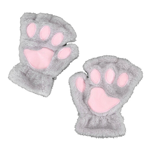 Γάντια Cat Paws Γάντια χωρίς δάχτυλα για χειμερινά βελούδινα γάντια, ζεστά μαλακά 1