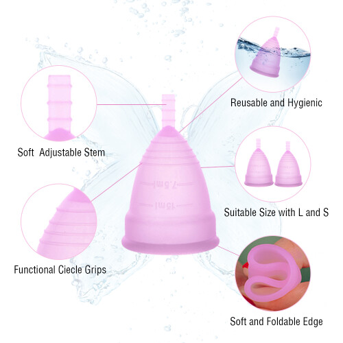 Imported Silicone Menstrual Cup - Soft Safe and Reusable Design 1