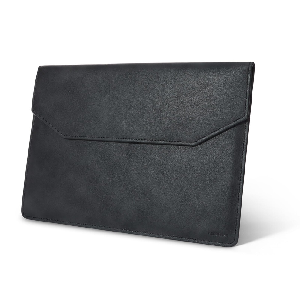 13 Inch Leather Laptop Sleeve For Macbook Air M1/M2 And Macbook Pro, Black 9347817584004