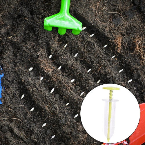 Seed Planter with Precise Spacing, Ergonomic Handheld Manual Seeder for Garden and Farm Use 1