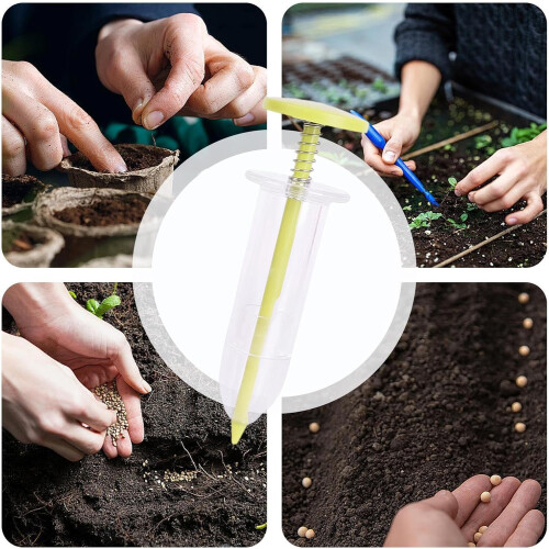 Seed Planter with Precise Spacing, Ergonomic Handheld Manual Seeder for Garden and Farm Use 2