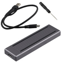 M.2 SSD HDD-Gehäuse NVMe HDD-Gehäuse RGB Cool Light Multifunktions-Praktisches HDD-Gehäuse